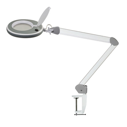 Lumeno LED Lupenleuchte Serie 8213/8215 mit regulierbarer Helligkeit, Grau